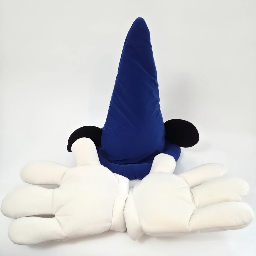 Vintage Disney Mickey Mouse Wizard Hat And Gloves Plush 2000s
